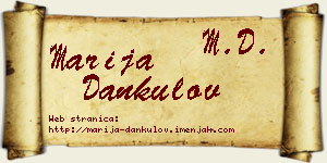 Marija Dankulov vizit kartica